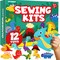 Quokka Kids Crafts Ages 7-9 - DIY Wild Dino Sewing Kit Basic - Arts Crafts for Kids Ages 7-9 Girls Boys